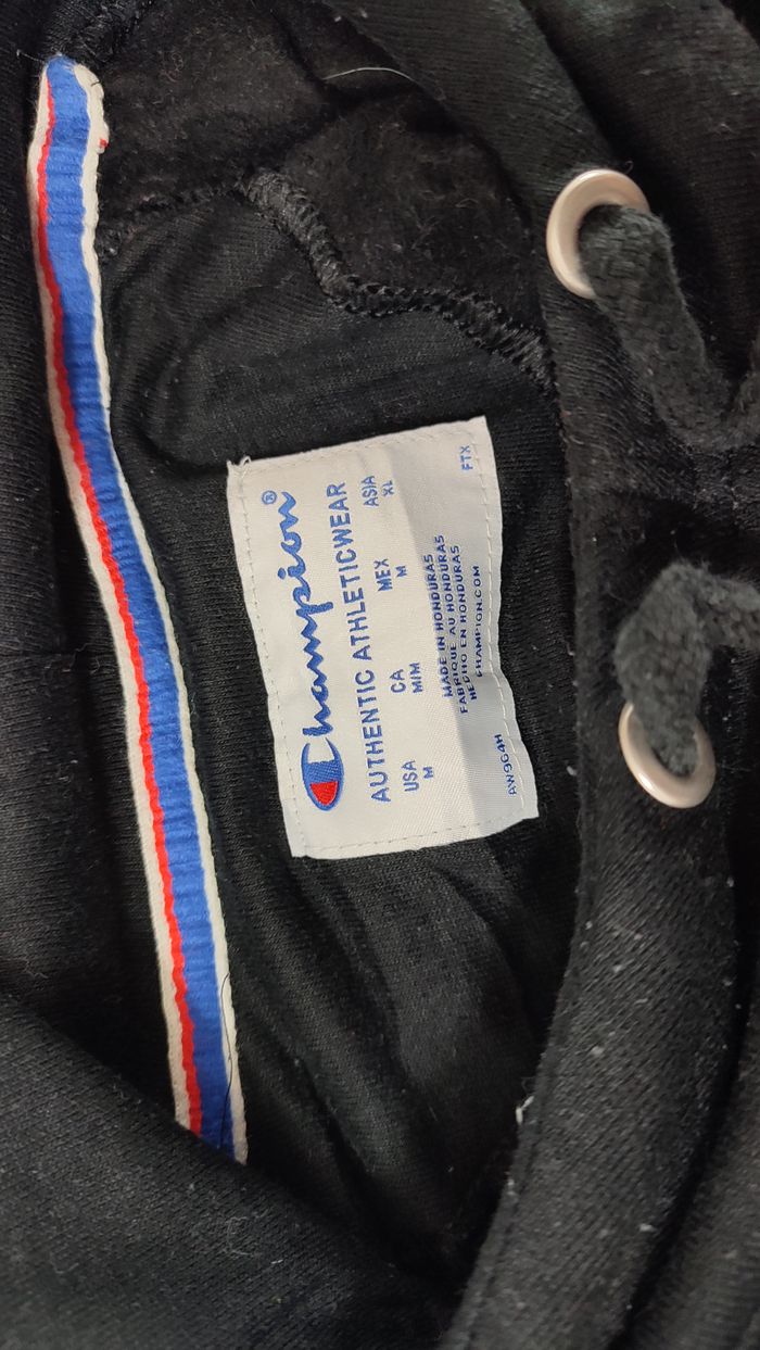 Vêtement Homme Sweatshirts Sweats pull à capuche noir Champion Authentic taille M #Retrostreet - photo numéro 5