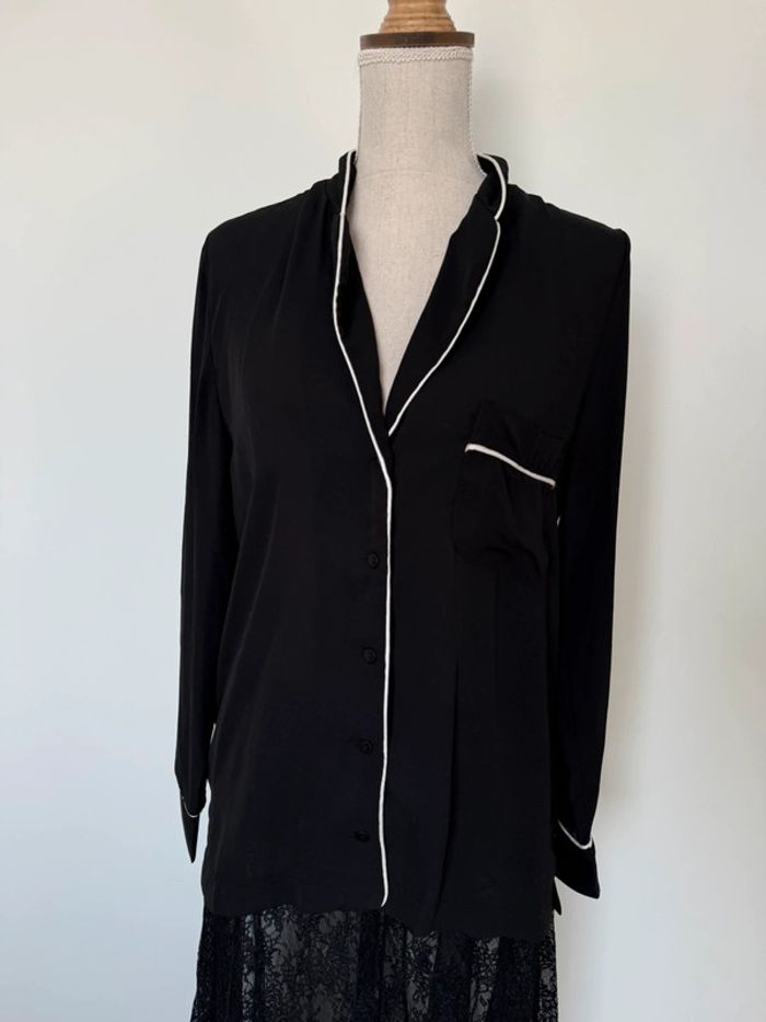 Chemise blouse camisa Overhemd Camicia blusa Camicetta folder oversize top maillot haut noir - photo numéro 4
