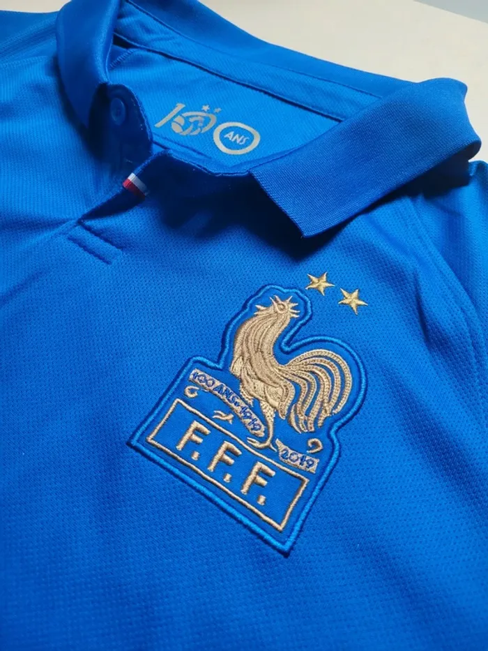 Maillot de foot de l'équipe de france edf 100ans spécial M neuf - photo numéro 3