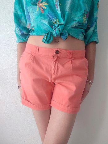 Short mi-cuisse pêche saumon corail / Etam - 38/M à 40/L