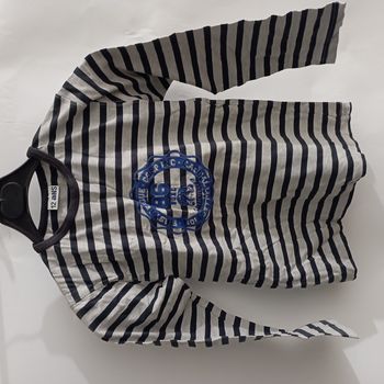 pull gris rayé 12 ans