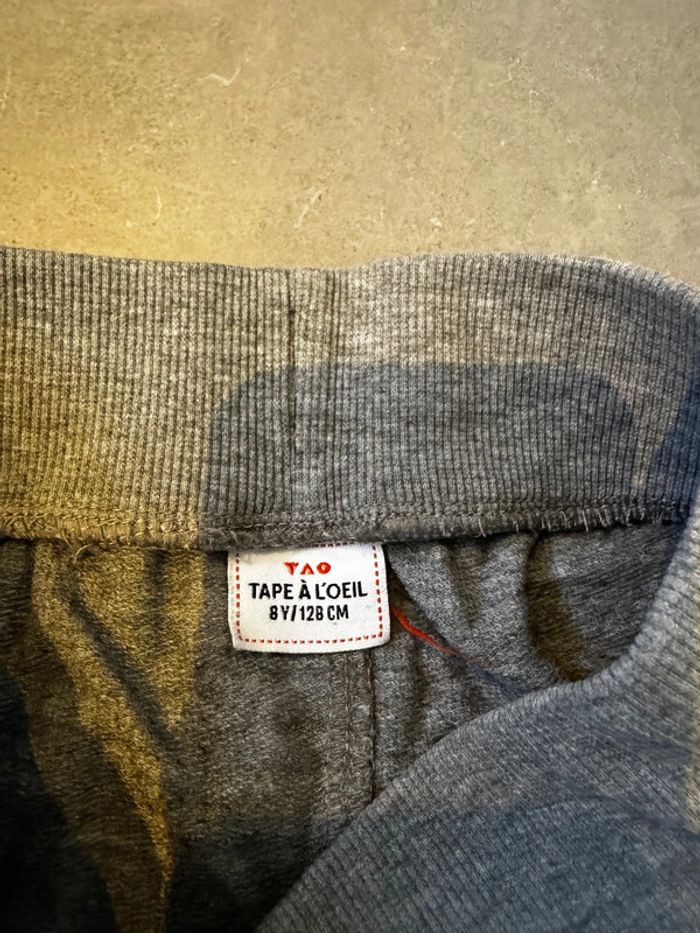 Short / Bermuda souple avec cordelettes de serrage - TAO - Palmier - Gris - 8 ans - photo numéro 2