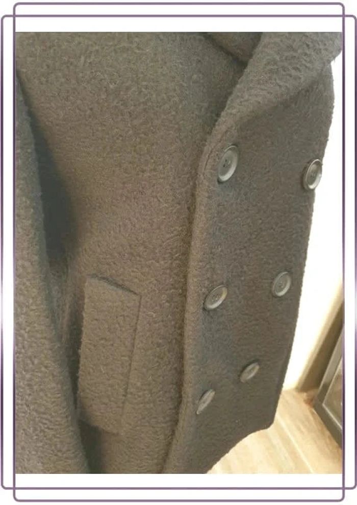 Manteau 70% Laine, neuf avec étiquette All Saints noir, taille 36 eds peacoat - photo numéro 3