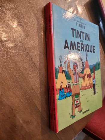 Lot de 2 bande dessinée : Les aventures de Tintin