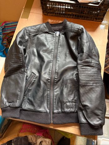 Blouson cuir kiabi