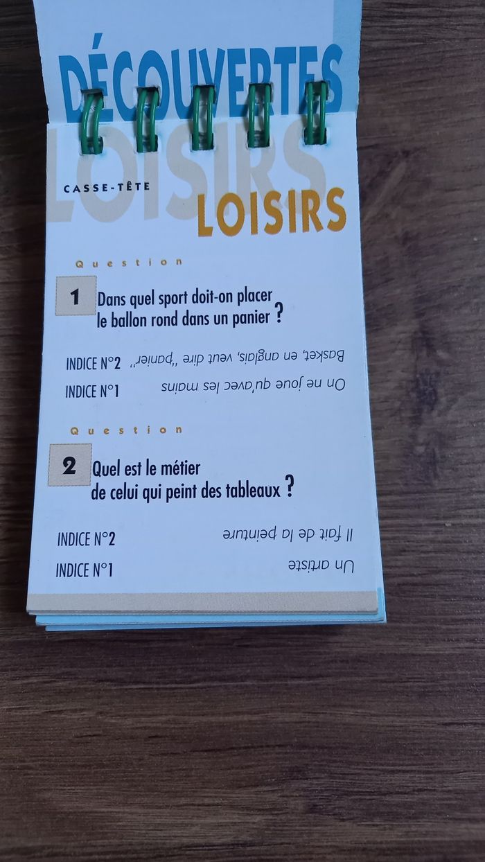 Casse tête. Livret de jeu questions - photo numéro 7