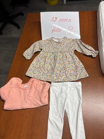 Ensemble 3 pièces fleuris