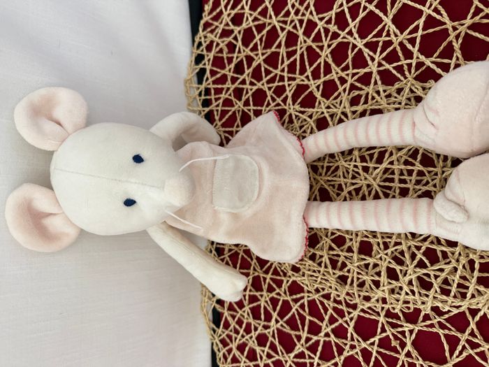 doudou souris robe jambes lignées - photo numéro 3