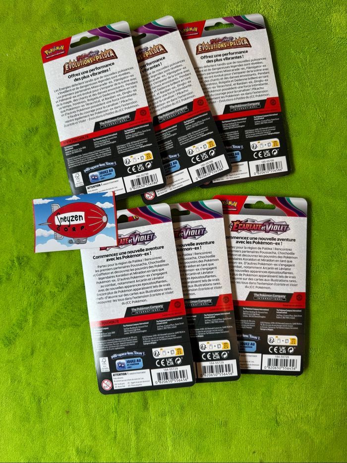 Lot de Blisters Pokémon: 3 Blisters Écarlate et Violet EV01 et 3 Blisters EV02 Évolutions à Paldéa Neuf et Scellé - photo numéro 4