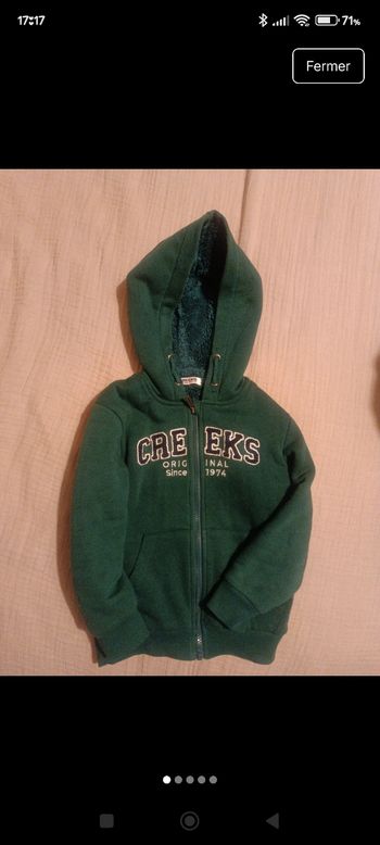 Veste chaude polaire zippée 6 ans Creeks