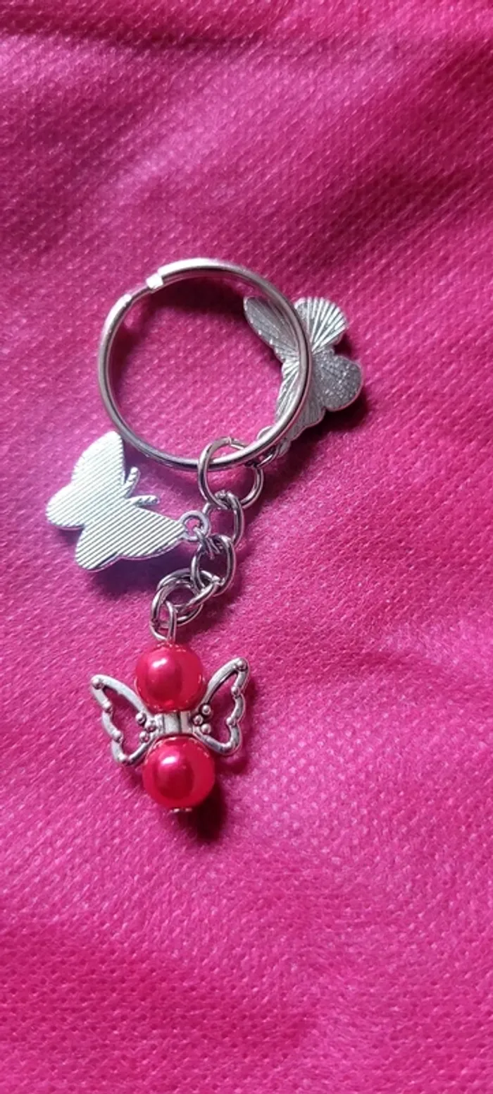 Porte-clés ange gardien papillons - photo numéro 3