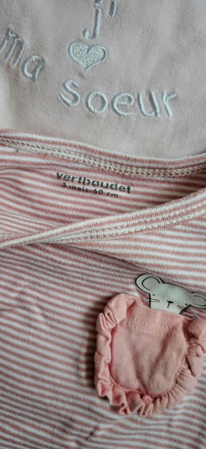 Lot de 4 bodies de 3 mois - photo numéro 3