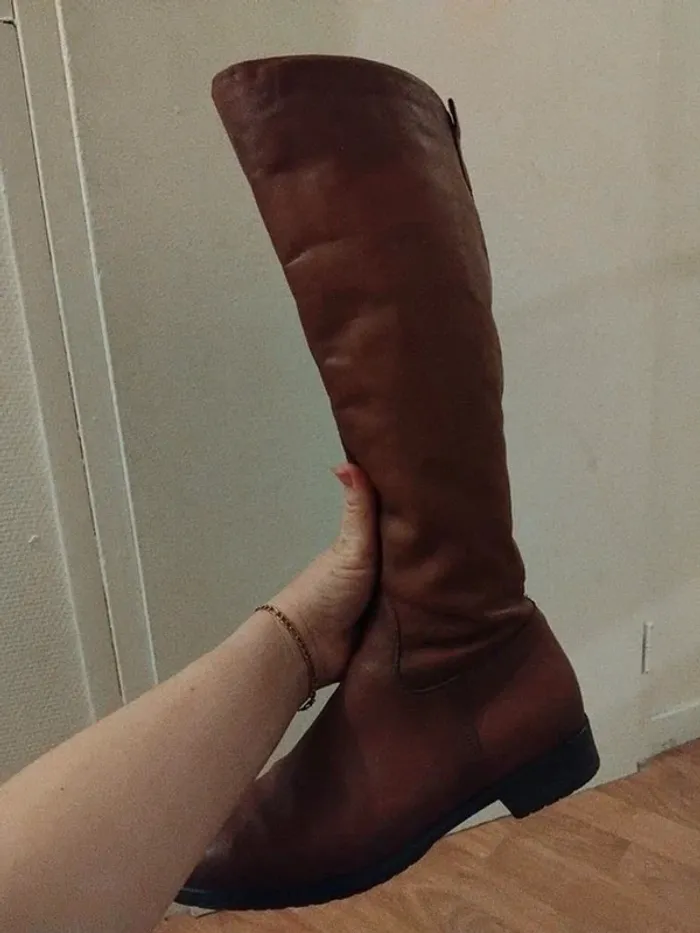 Bottes 👢 femme en vrai cuir 38 - photo numéro 16