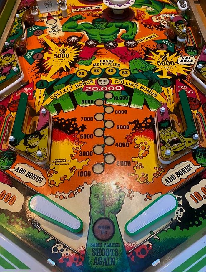 Très beau gottlieb L'incroyable HULK de Gottlieb  très bon état, - photo numéro 3