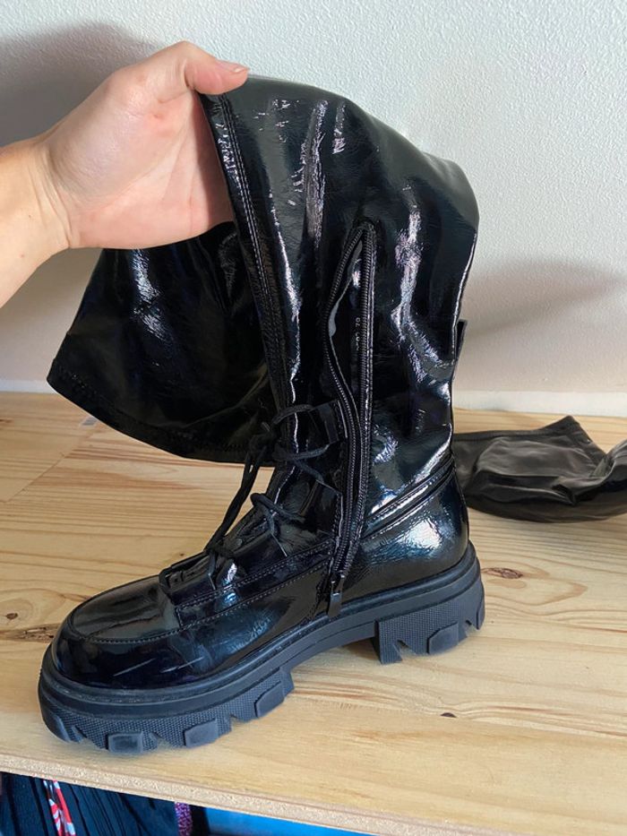 Cuissardes noires vernies - photo numéro 8