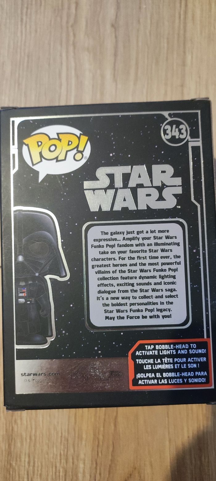 Funko Pop Star Wars Darth Vader #343 – Lights & Sound – comme neuve - photo numéro 4