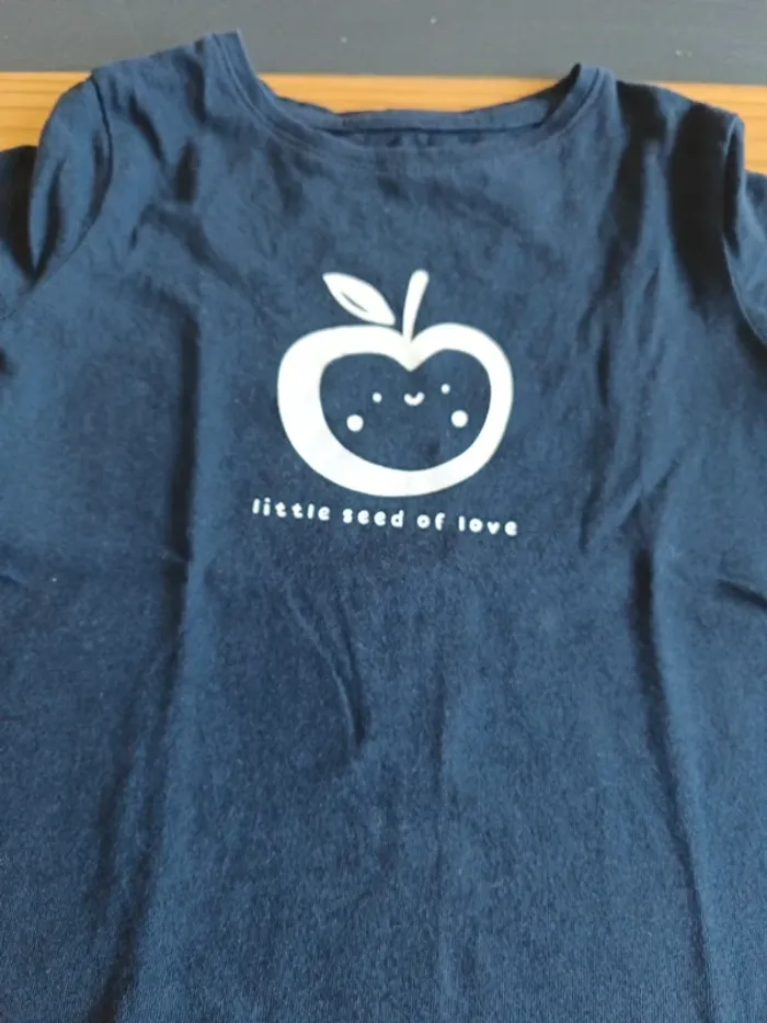T-shirt pomme bleu marine Kiabi - photo numéro 2
