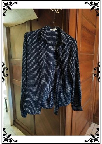 Chemise noire et blanche taille S/36