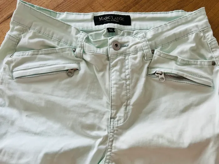 Pantalon en toile menthe - photo numéro 2