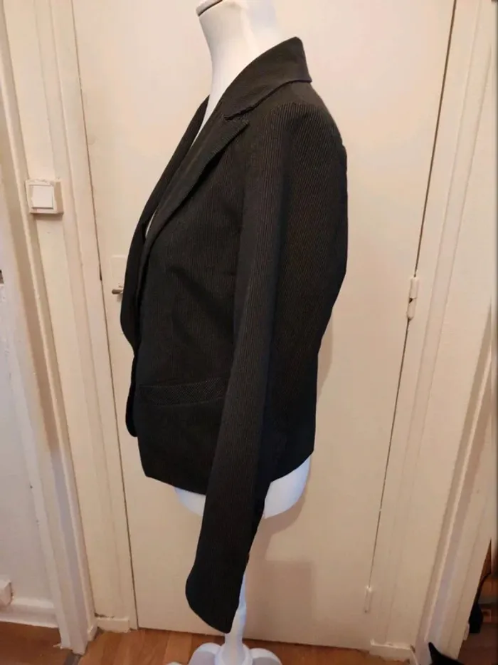 Blazer femme taille 42 à rayures blanches - photo numéro 6