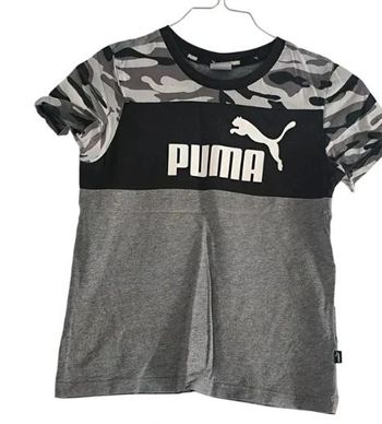 Authentique T-shirt à manche courte de couleur tricolore Puma T9-10 ans