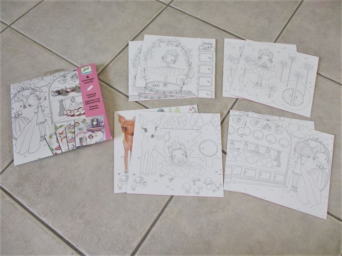 Coloriages surprise Djeco : Les petites portes de Pupi