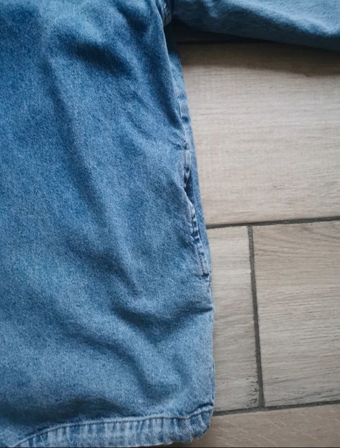 Veste en jean coton avec fourrure