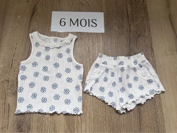 Ensemble t-shirt + short 6 mois