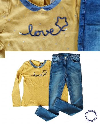 14 ans ensemble teeshirt okaidi et jean Tape à l'oeil