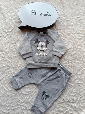 Ensemble style jogging (sweat+pantalon sarouel) Garçon 9 mois Mickey Disney