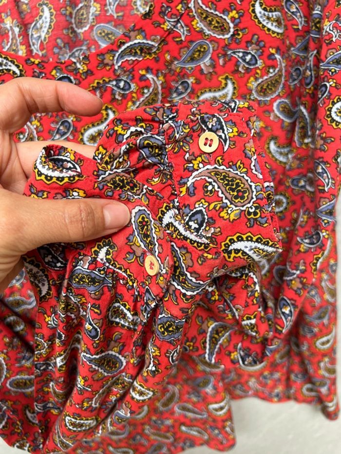 Chemise arabesque rouge American Vintage taille M | L - photo numéro 3