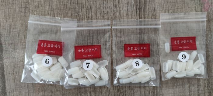 Faux ongles en acrylique, lot de 500 faux ongles de couleur blanc, neuf avec étiquette - photo numéro 3