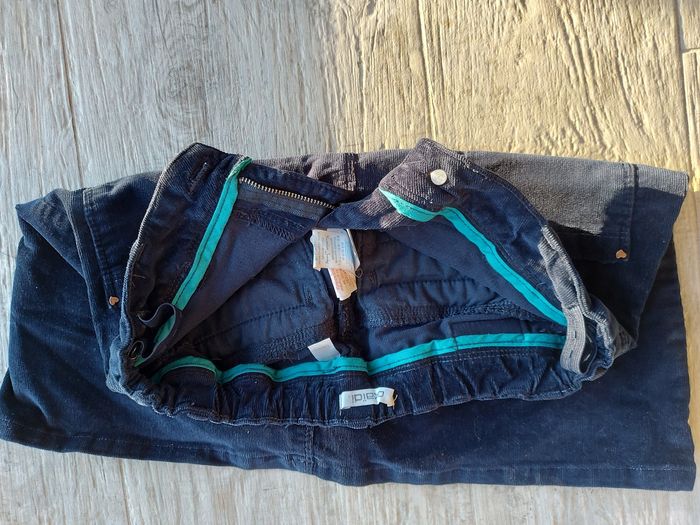 Jupe velours ras bleu marine 12 ans - photo numéro 3