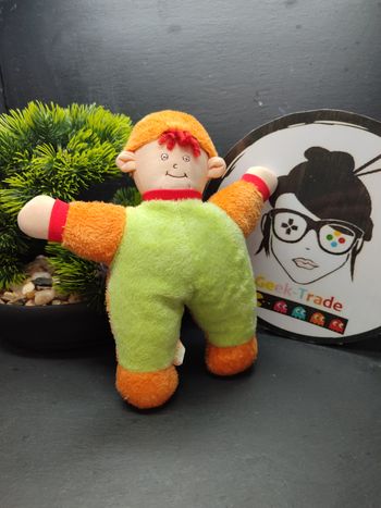 doudou peluche giro pharm giropharm poupée orange vert jaune Garçon Ancien DD416
