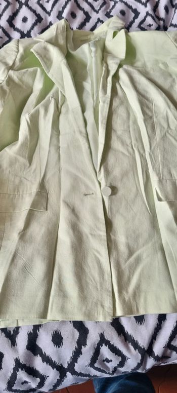 Blazer en lin vert neuf jamais porté 52 kiabi