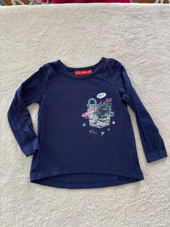 T-shirt manches longues marine 4 ans