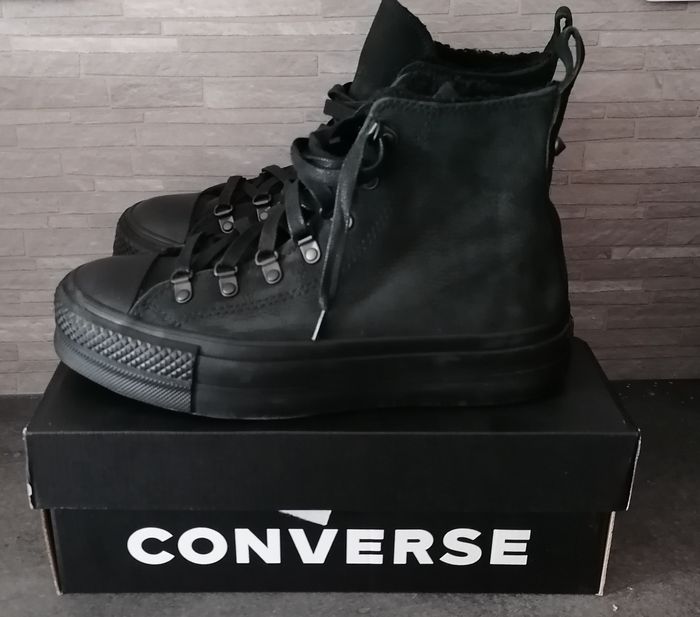 Converse plate-forme monochrome noire - photo numéro 2