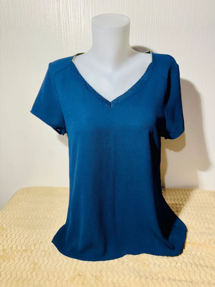T-shirt femme Naf Naf taille xl bleu marine