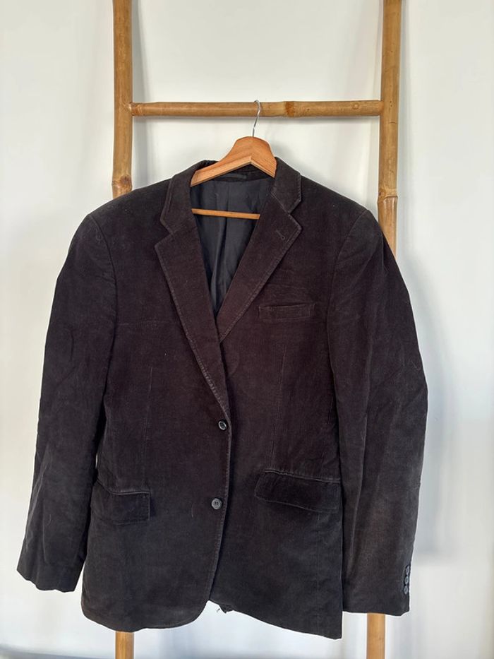 Veste noire en velours côtelé Brice taille 56 - photo numéro 7