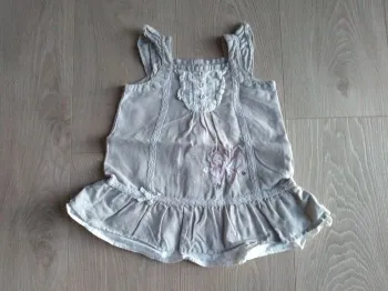 Robe grise lin Gémo 12 mois