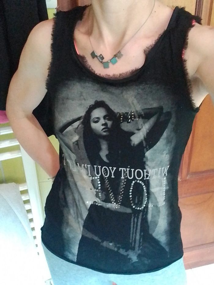 Débardeur femme noir Bershka