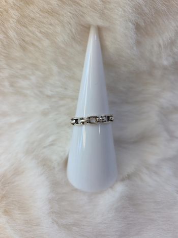 Bague en acier inoxydable argenté