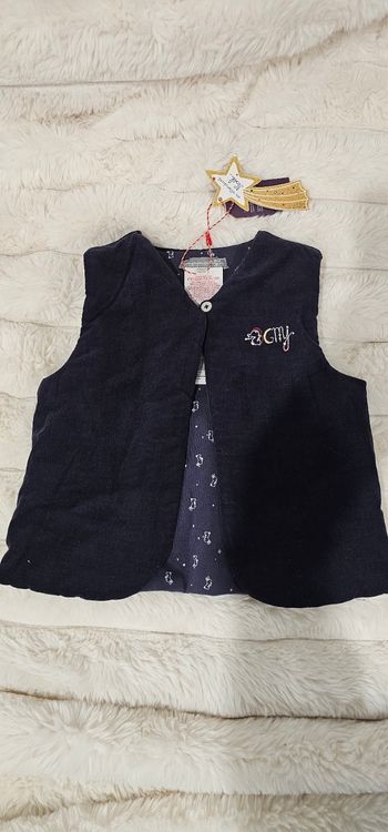 Magnifique gilet marine Sergent Major 24 mois Neuf