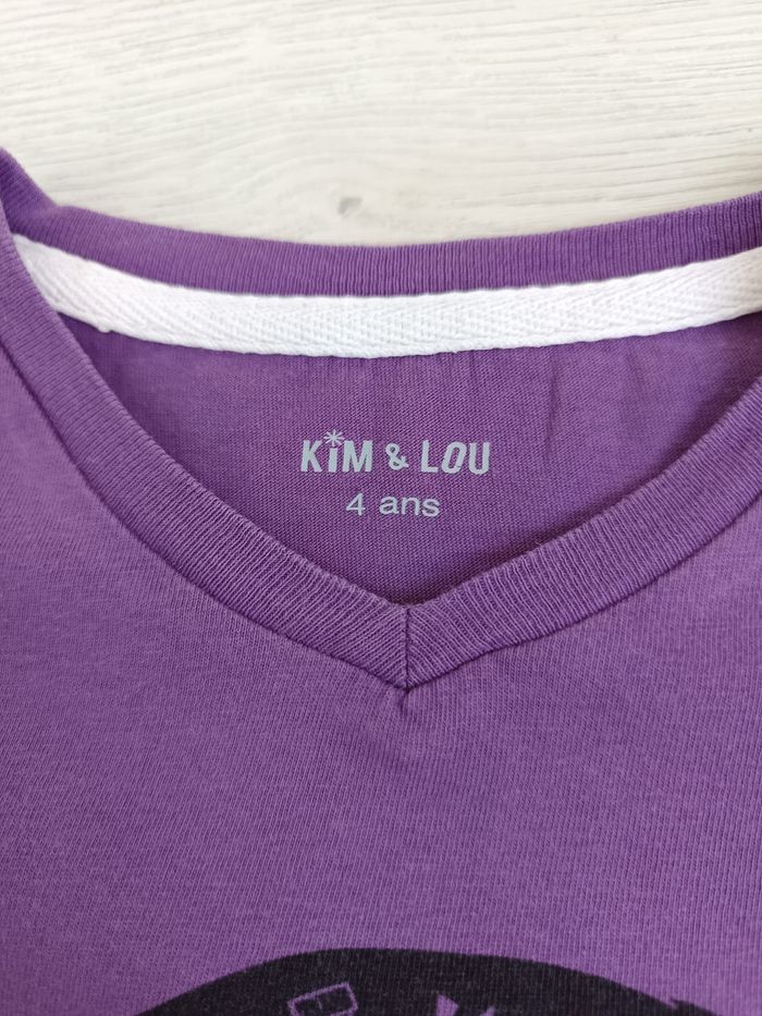 T-shirt violet Kim & Lou 4 ans - photo numéro 2