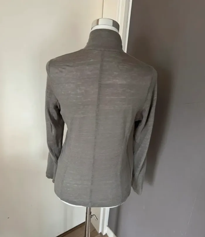 Majestic filature, veste blazer en lin femme, taille 3/40 kaki vert - photo numéro 3