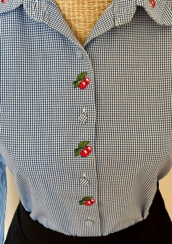 Chemisier vichy brodé - photo numéro 2