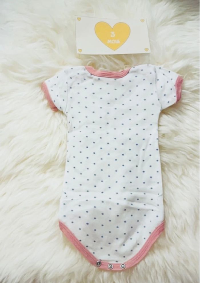 3 mois - lot 3 bodies MC petit bateau - photo numéro 5