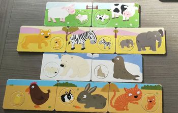 Jeu puzzles association animaux 