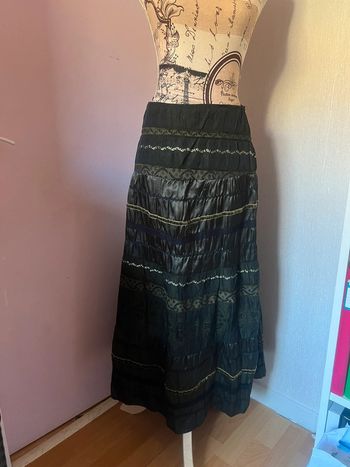 Jupe longue femme verte Palmetto taille 38