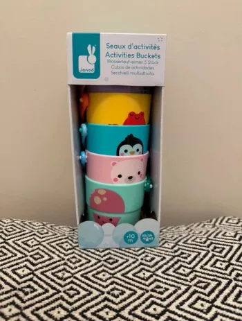 Janod - 5 seaux d'activités pour le bain - 10 mois et +